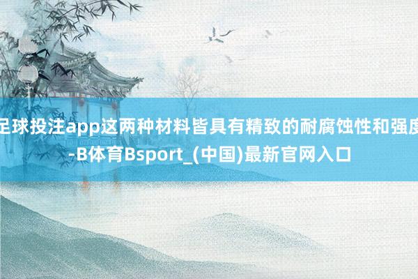 足球投注app这两种材料皆具有精致的耐腐蚀性和强度-B体育Bsport_(中国)最新官网入口