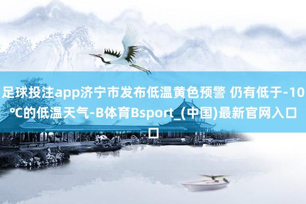 足球投注app济宁市发布低温黄色预警 仍有低于-10℃的低温天气-B体育Bsport_(中国)最新官网入口
