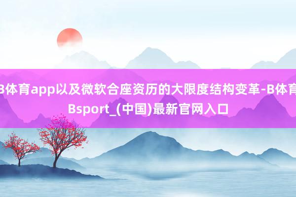 B体育app以及微软合座资历的大限度结构变革-B体育Bsport_(中国)最新官网入口