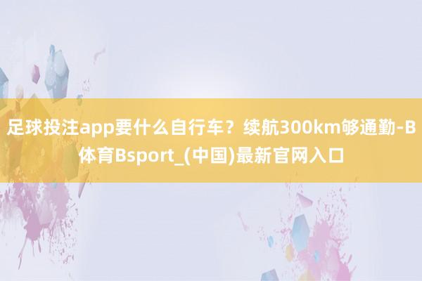 足球投注app要什么自行车?续航300km够通勤-B体育Bsport_(中国)最新官网入口