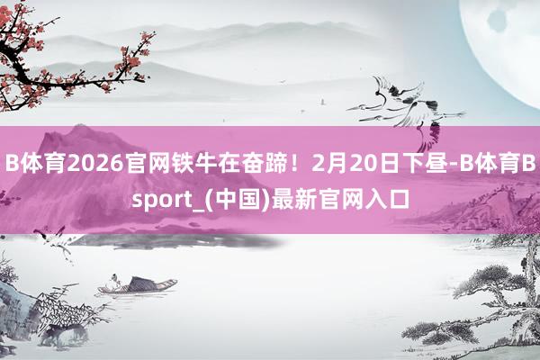 B体育2026官网铁牛在奋蹄！2月20日下昼-B体育Bsport_(中国)最新官网入口