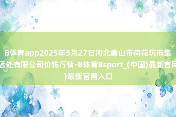 B体育app2025年5月27日河北唐山市荷花坑市集量度惩处有限公司价钱行情-B体育Bsport_(中国)最新官网入口