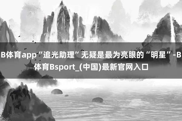 B体育app“追光助理”无疑是最为亮眼的“明星”-B体育Bsport_(中国)最新官网入口