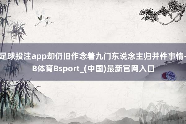 足球投注app却仍旧作念着九门东说念主归并件事情-B体育Bsport_(中国)最新官网入口