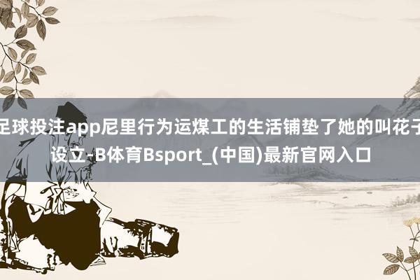 足球投注app尼里行为运煤工的生活铺垫了她的叫花子设立-B体育Bsport_(中国)最新官网入口