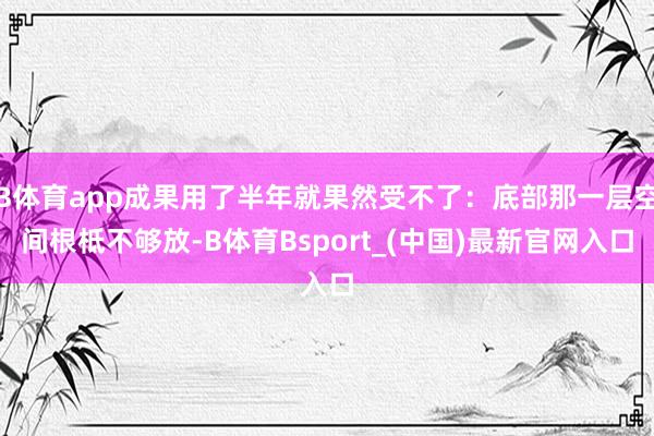 B体育app成果用了半年就果然受不了：底部那一层空间根柢不够放-B体育Bsport_(中国)最新官网入口